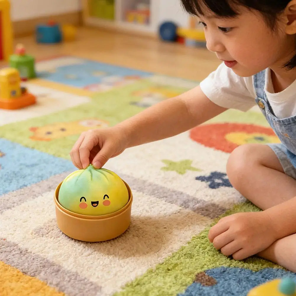 Glitter Slow Rising Dumpling Stress Relief Ball Steamed Bun Squishy Toy Stretchy Reusable Decompression Toy Office Travel Gift