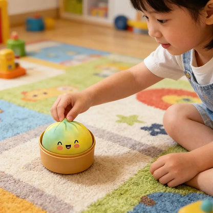 Glitter Slow Rising Dumpling Stress Relief Ball Steamed Bun Squishy Toy Stretchy Reusable Decompression Toy Office Travel Gift