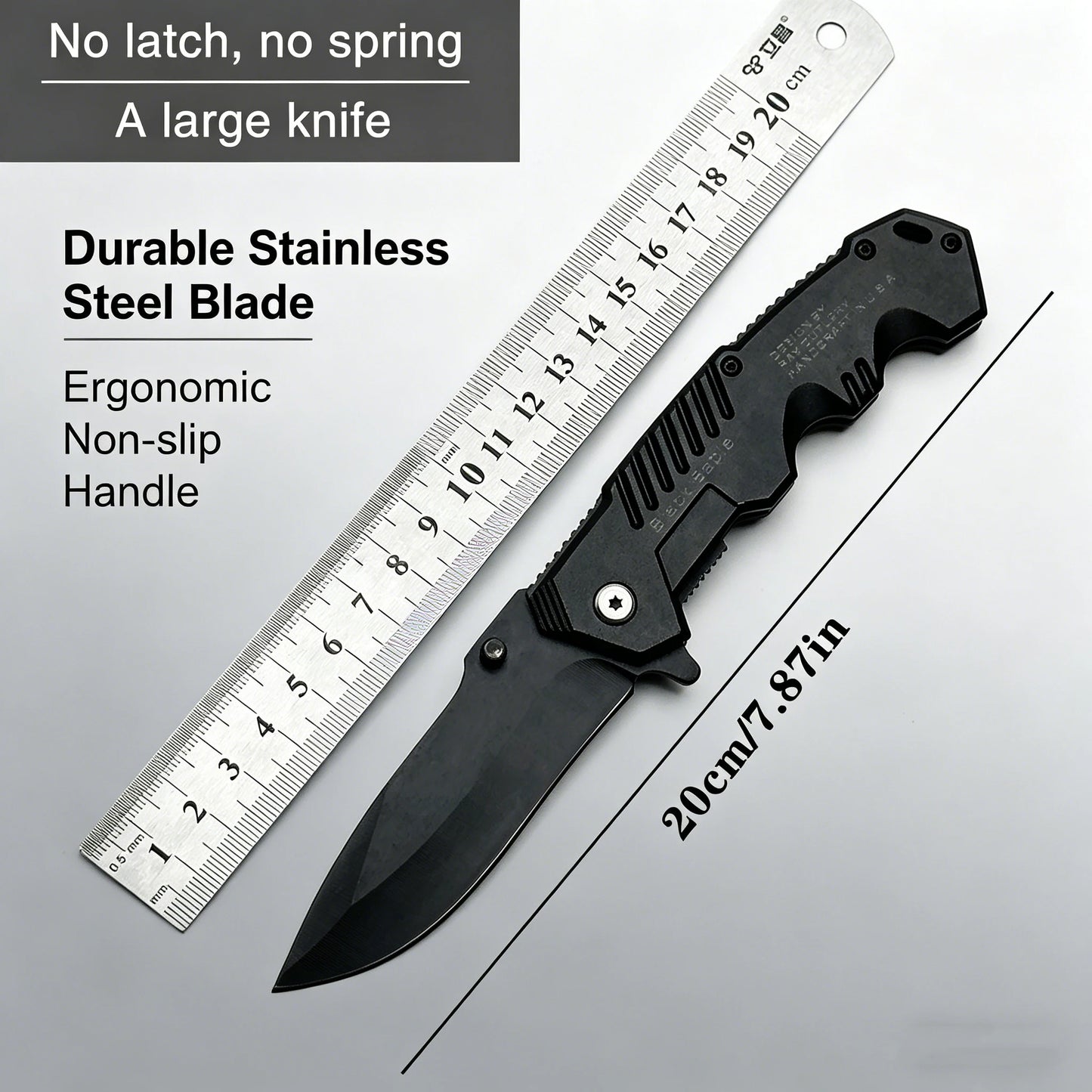 Stainless steel multi-functional folding knife, outdoor camping, wild exploration, survival, portable household fruit knife