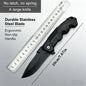 Stainless steel multi-functional folding knife, outdoor camping, wild exploration, survival, portable household fruit knife