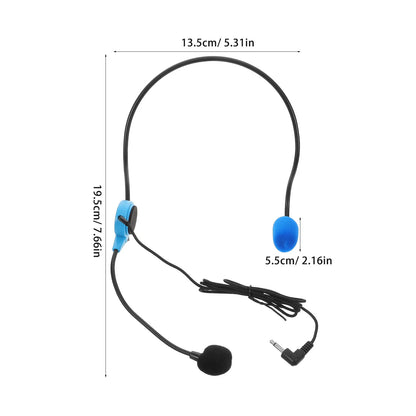 Headworn Microphone For Singing Clear Audio Technology Lightweight Adjustable Ideal For Interviews Speeches News Fitness