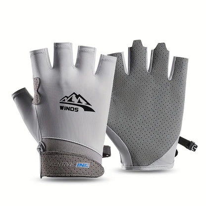 Fingerless Gloves for Men Women UV Sun Protection Half Finger Glove for Fishing Paddling Sailing Rowing Sports Gloves