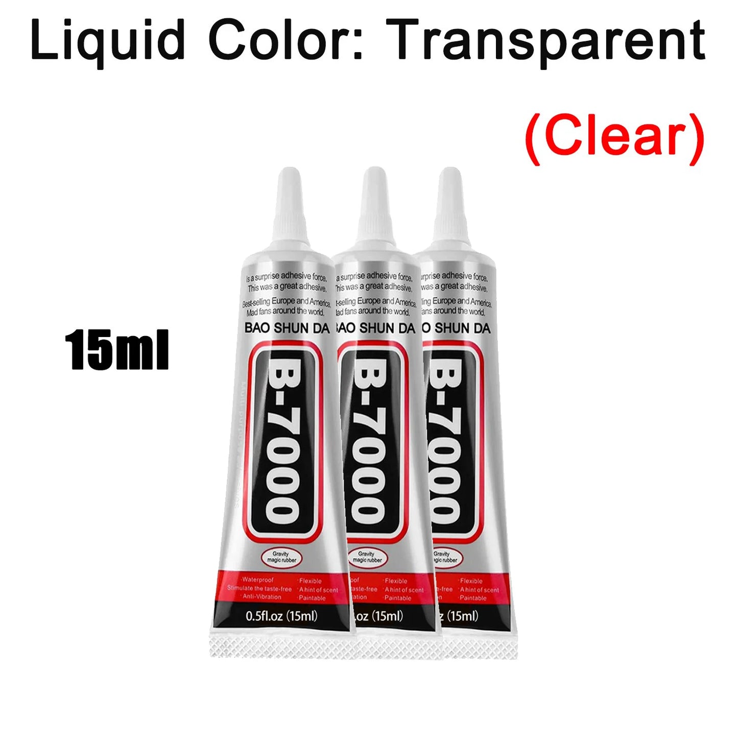 Klej kontaktowy B-7000 przezroczysty 15ml/50ml/110ml do telefonu T-7000 Naprawa Uniwersalny szkło plastik DIY Precyzyjny aplikator