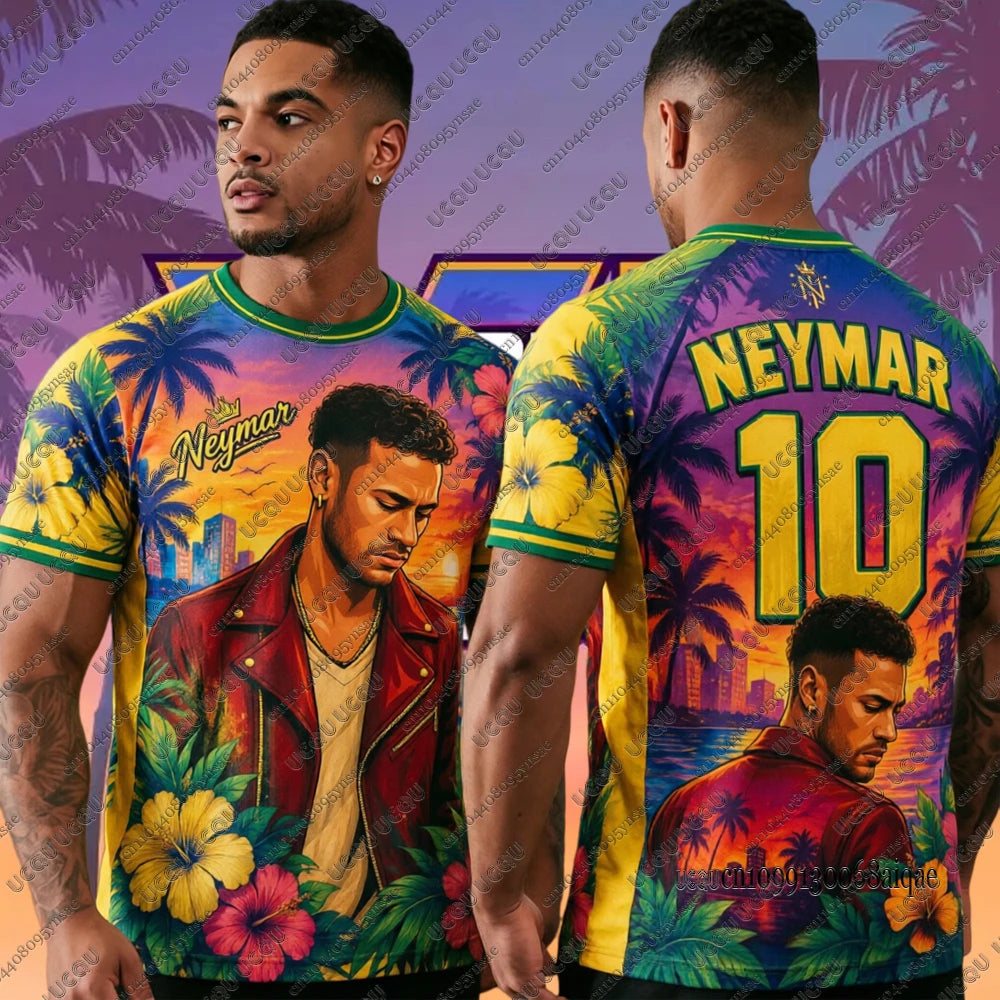 2026 Hot Games GTA 6 Print Football Jerseys For Men No.7 Football Jerseys Hawaii Beach Sports Tshirt GTA 6 T-shirts Man Jerseys