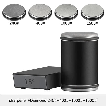 Niiruo Rolling Knife Sharpener Double Sided Diamond Sharpening Stone 15_20° Degree Magnetic Angle Roller Sharpening for Kitchen