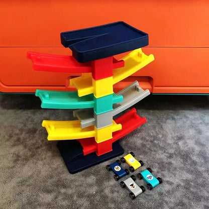 Children's Car Track Toy Multi‑layer Rail Car Toy Toddler Track 1‑2 Years Old Inertia Gliding Slide Racing Toy Boy Girl Gifts