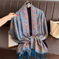 Luxury Winter Scarf Women Cashmere Warm Pashmina Brand Foulard Female Shawls Wraps Thick Soft Bufanda Poncho Scarves Stole 2025