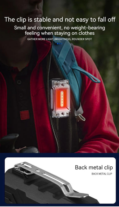 Mini Dual COB Headlamp Sensor Hat Clip Headlight 5 Lighting Modes Outdoor Camping Hunting Flashlight Induction Head Lamps