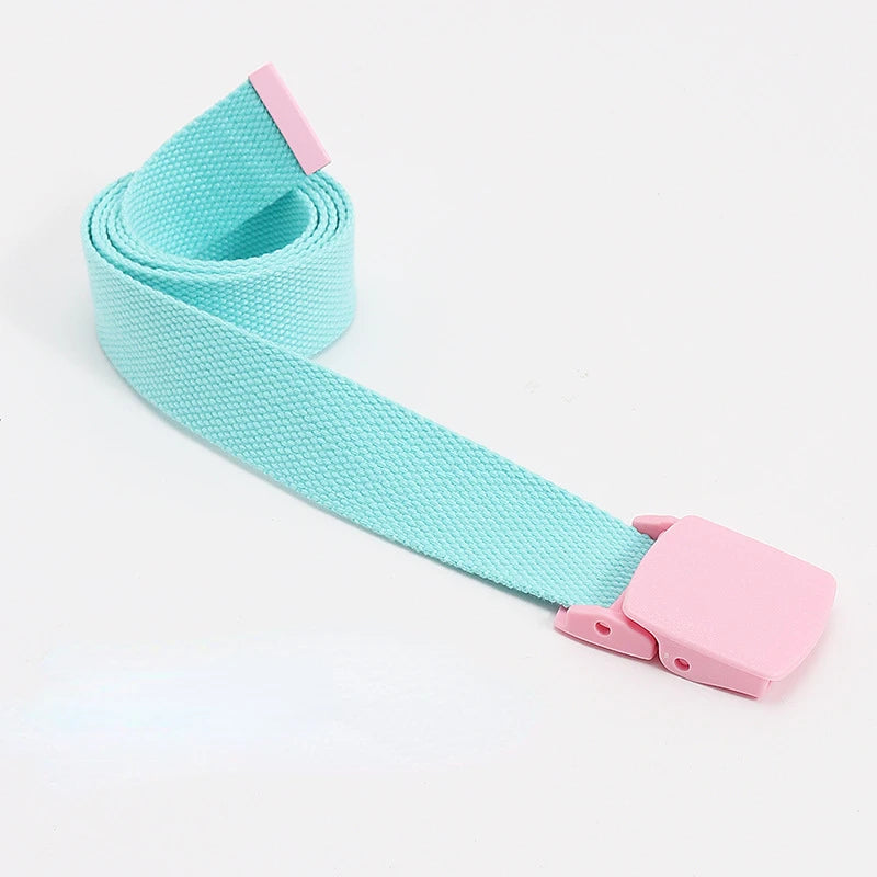 Colorful Canvas Tactical Belt Unisex Fashion Casual Luxury Trend Jeans Accessories Youth Nylon Girdle Cute Kids Hunting Belt