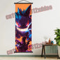 Pokemon Anime, Bulbasaur, Charizard, Eevee, Pikachu, Print Art White Canvas Scroll Painting Modern Room Decor Wall Art Painting