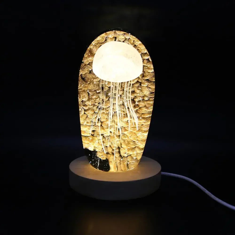 5-8cm Solid Wood LED USB Lamp Holder Display Base Night Light Luminous Bottle Coasters Crystal Ball Glass Ornament Stand Decor