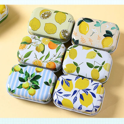 1/3/6PCS Flip Cover Tin Box Mini Rectangular Iron Box Decorative Box Portable Small Storage Cans Candy Pills PaperClip CuteStyle