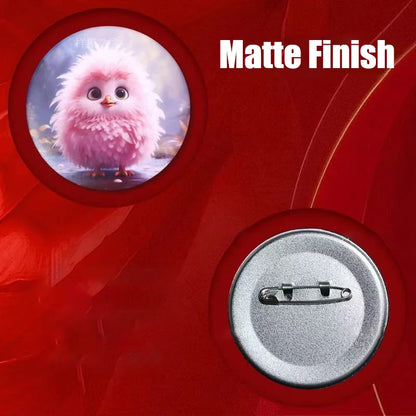 Personalized Round Badges Brooches Custom Photo Handwriting Diy Text or Graphic Pins Accessory Gifts for Kids
