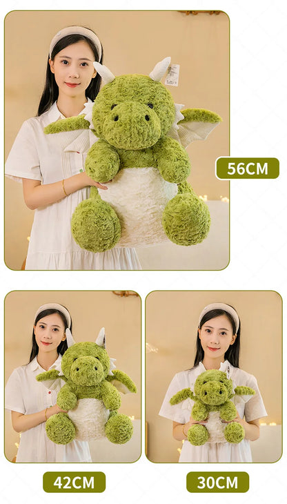 22-60CM Cute Pterodactyl Flying Dragon Doll Dinosaur with Wings Plush Toy Bed Pillow Sleeping Companion Soothing Gift for Kid