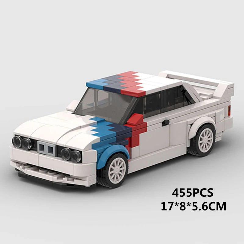 City Speed Racing Car Model Building Blocks DIY Bricks MOC Toy Classic Rally Sports Super Racer Vehicle Christmas gift technique