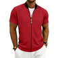 2026 American Summer Men's Stand Collar Thin Sports Short Sleeve Flight Zipper Baseball Jersey Jacket