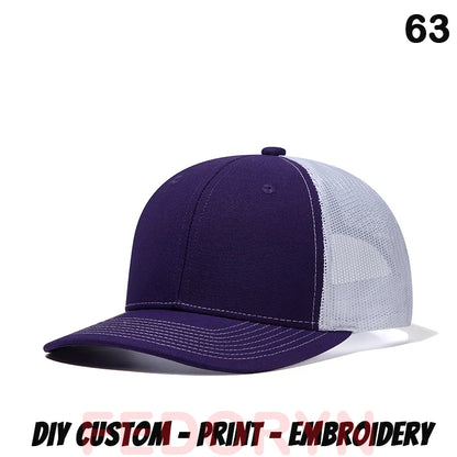 Fedoryn Custom Embroidery Baseball Cap for Men and Women DIY Design Mesh Cap LOGO Print Hat Quality Truck Hat Wholesale Unisex