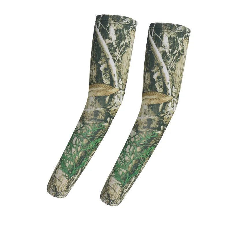 Cooling Arm Sleeves Tactical Camo Sun Protection Breathable Ice Silk UV Guard