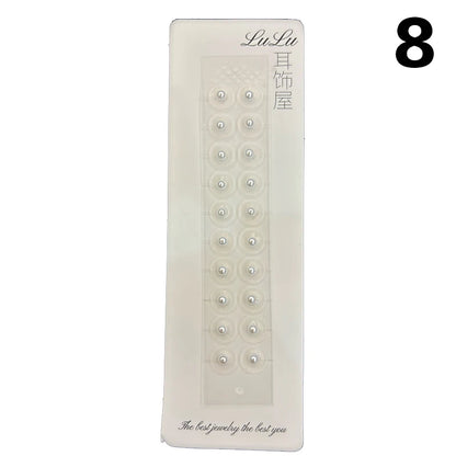 Fashion Bowknot Colorful Rhinestone Pearls Ear Point Stickers Ear Pressure Stick Acupuncture Auricular Ear Stickers Massage