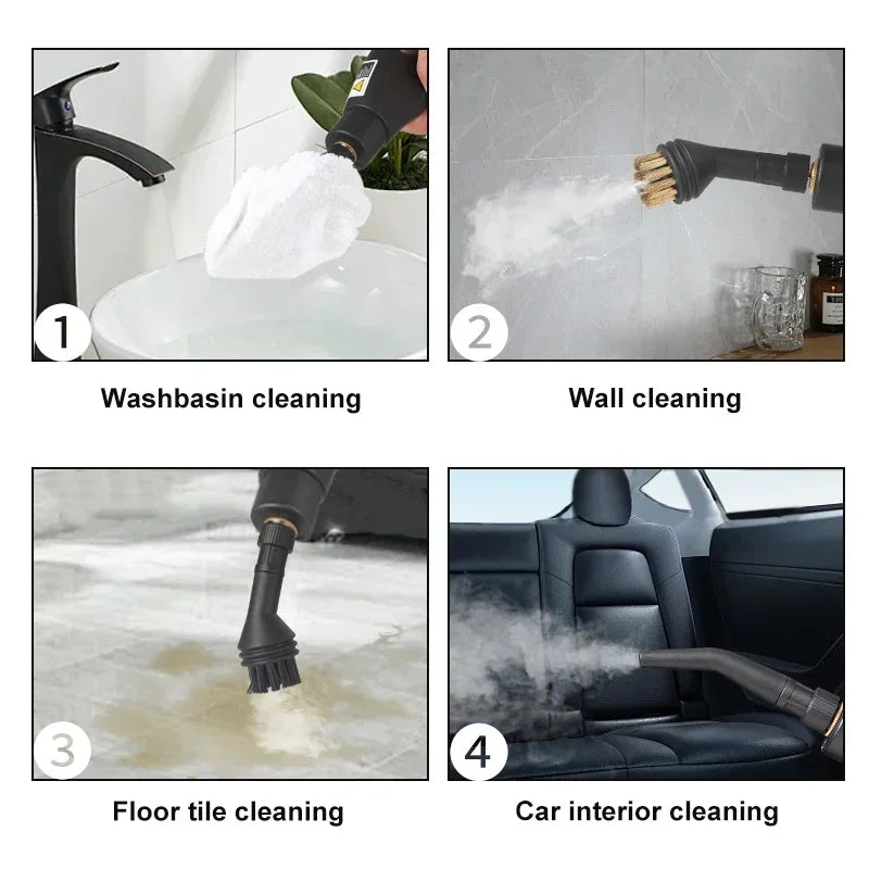 2500W Handheld Steam Cleaner High and Temperature Air Conditioner Kitchen Hood Car Steam Clean Machine Floor and More Cleaning