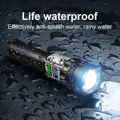 NEW 89000000LM Ultra Bright LED Flashlight Most Powerful Torch Light Rechargeable Portable Lamp With Magnet  For Camping Lantern