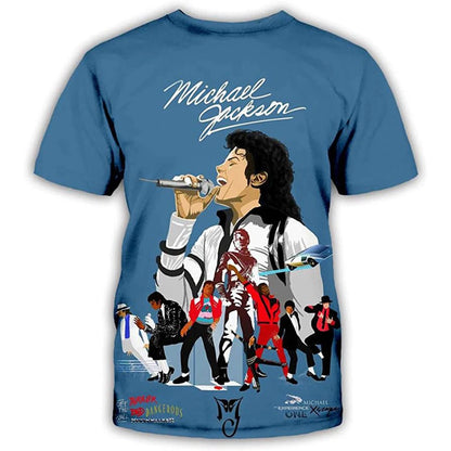 Summer Fashion Hip Hop Artist Print Retro Cool Casual Men's Harajuku Street Style Short-Sleeve Stylish Quick-Drying Breathable