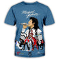 Summer Fashion Hip Hop Artist Print Retro Cool Casual Men's Harajuku Street Style Short-Sleeve Stylish Quick-Drying Breathable