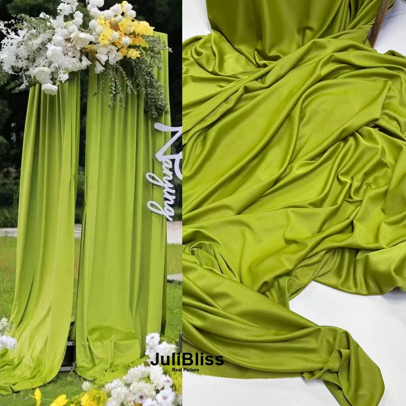 Stretch Knit Jersey Fabric Good Draping Cloth for Wedding Decor, Party Backdrops, Curtains,Photography Background Wide 170cm