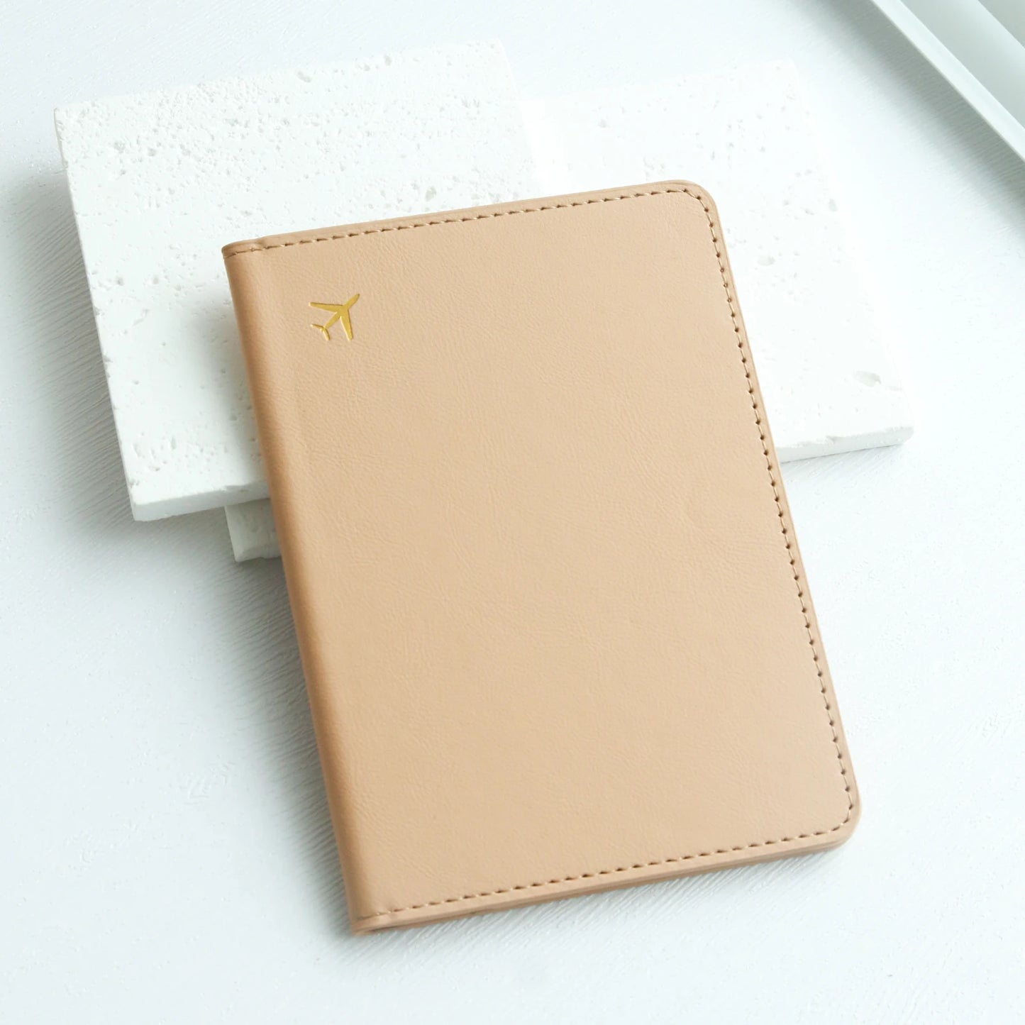 Pure Chic Passport Wallet Faux Leather Lightweight Waterproof Rfid Blocking Slim Vaccine Card Holder Travel Essentials