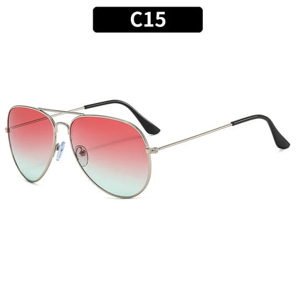 New Double Bridge Sunglasse for Woman Men Alloy Frame 2026 Gradient Lens Sun Glasses Female Oculos Male Outdoor Fashion Eyewear