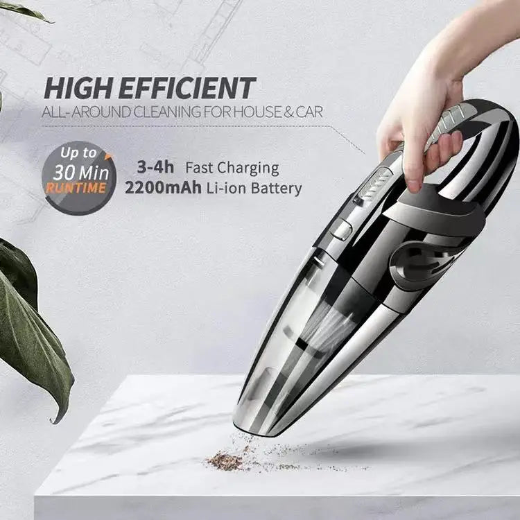 Handheld Vacuum Cordless Powerful Cyclone Suction Portable Rechargeable Vacuum Cleaner Quick Charge for Car Home Pet Hair