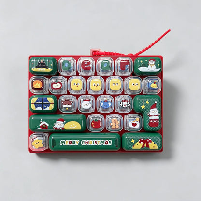 Creative 26-key Keyboard Keychain Stress Relief Cartoon Button Bags Hanger Accessories Christmas Limited Edition Gift Pendant