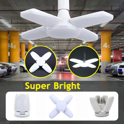 E27 Fan Shape Foldable  LED Bulb AC85-265V  Deformation for Home Ceiling Lights Warehouse and Garage White Light 6500K Bulb