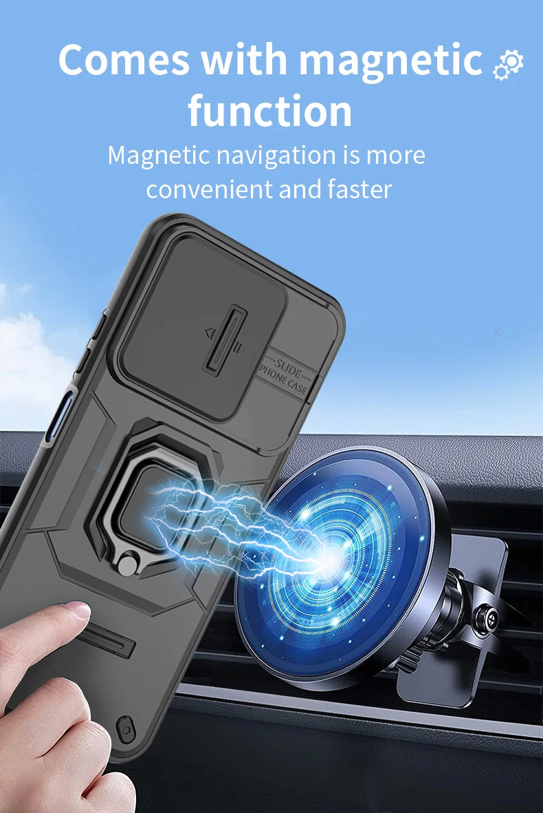 For Xiaomi Redmi 15C 4G 171mm Case Shockproof Armor Magnetic Holder Ring Case For Redmy 15C 15 C Redmi15C 4G Lens Protect Cover
