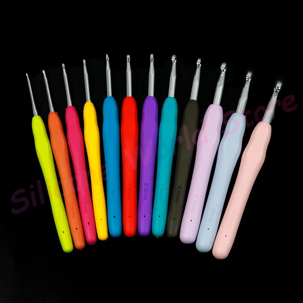 Silicone World 45/37PCS Crochet Set DIY Hand Held Knitting Tools Woolen Weaving Tool Kits With Storage Bag Hook Needle Set