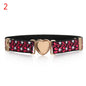 2022 Children Stretch Belts Girls Multicolor Adjustable Elastic Waist Belts with Heart Shape Buckle Waistband Accessories