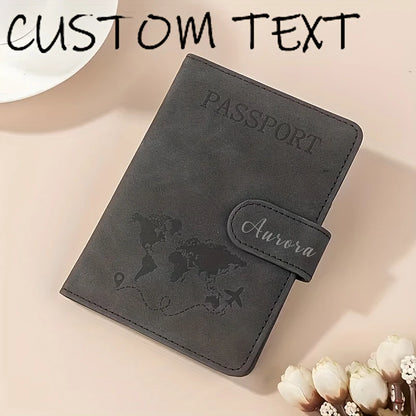 Custom Name Passport Holder for Essentials Passport Wallet Cover Case for Travel Accessories Passport Book Holders for Women/Men