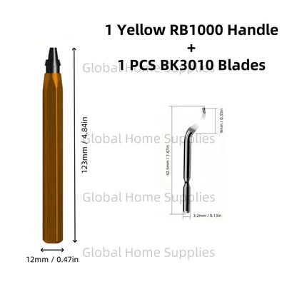 Deburring Tool Set RB1000 with Swivel Blades 1 or 11 PCS BS1010 BS1018 BK3010 BS3010 Metal Handle Deburr Tool Edge Burr Remove