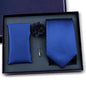 Elegant Ties For Men Classic Paisly Neck Tie Pocket Square Brooch Set With Gift Box Mens Business Wedding Suit Accessories