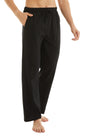 Men's Casual Linen Cotton Yoga Pants Breathable Loose Sweatpants Beach Trousers Lounge Pants Elastic Waist Fitness Pants