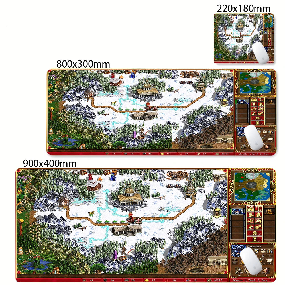 Gaming Laptops Keyboard Mat Desk Protector Gamer Mats Anime Heroes of Might and Magic 3 Map Deskmat Laptop Accessories Mouse Pad