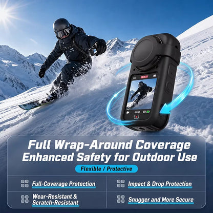 For Insta 360 X6 Camera Protective Accessory Kit Lens Guard/Silicone Protective Cover/Screen Protectors/Anti-loss Rope
