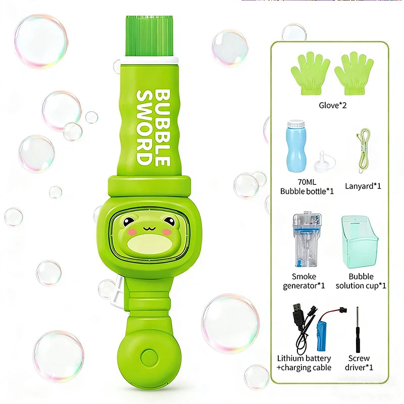 Elastic Bubble Fog Magic Wand Cute Animal Smoke Bubble Machine Summer Party Outdoor Toy Colorful Lighting Bubble Blowing Machine