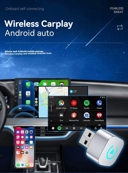 2in1 Wireless Carplay Adapter For iPhone android auto apple Wireless Carplay Mini USB Ai Box Carplay For Toyota Volvo Hyundai