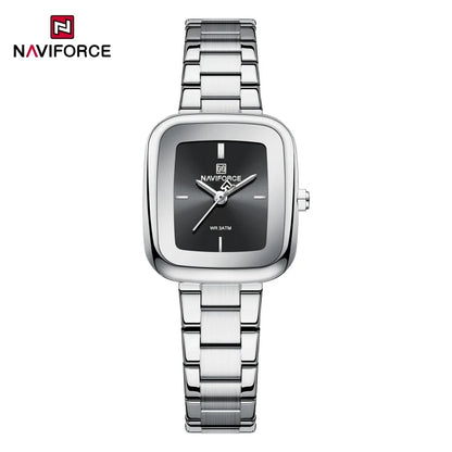 NAVIFORCE Women Quartz Watch Retro Fashion 3ATM Waterproof Stainless Steel High Quality Durable Elegant Daily Ladies Wristwatch