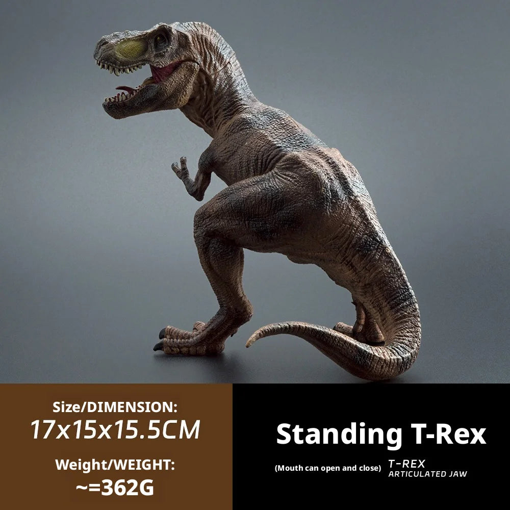 Large-Sized Tyrannosaurus Rex Dinosaur Model Realistic Solid Rubber Hand Puppet Jurassic Figurine - Decorative Gift for Kids And