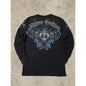 imited Stock Men's Harvester Skull T-Shirt Gothic Wings Cross Print  Vintage Streetwear Soft Breathable FabricL