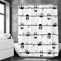 Cat shower curtains bathroom shower curtain Cute 3D fabric shower curtain with hooks funny waterproof shower curtain or Mat