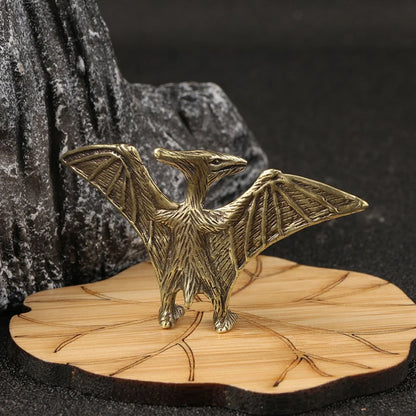 Chinese Beast Dragon Statue Bronze Figurine Ornaments Antique Copper Mythical Animal Miniature Home Decoration Crafts Collection