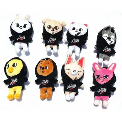 8pcs Skzoo Plush 25cm Kpop Cartoon Stuffed Animal Plushies Stray Kids Plush Doll Toys Kawaii JYP Adults KZ Fans Keychain  Gift